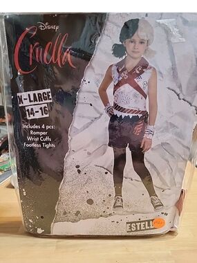 Disney Cruella Estella Costume Child X-Large 14-16 #4025